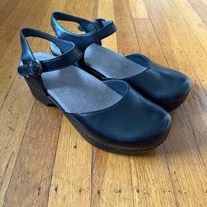 DANSKO SAM MARY JANE BLACK LEATHER SIZE US 9 NWOT